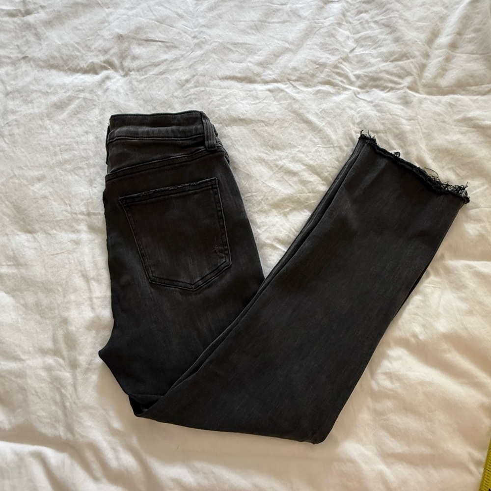 Cosmic Blue Love Rough Hem Straight Leg Pants- Like New